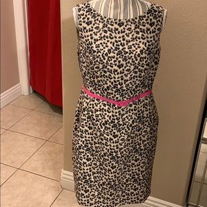 Nine West jacquard leopard print sheath dress
